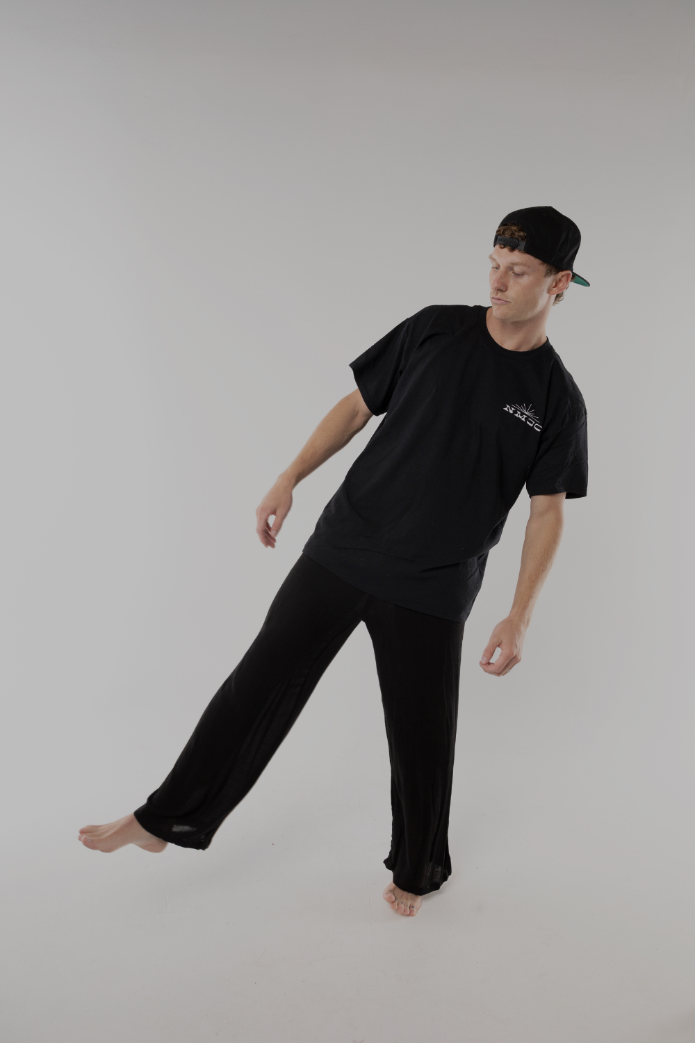 NMJC Structured Snapback - Black with PR Flag