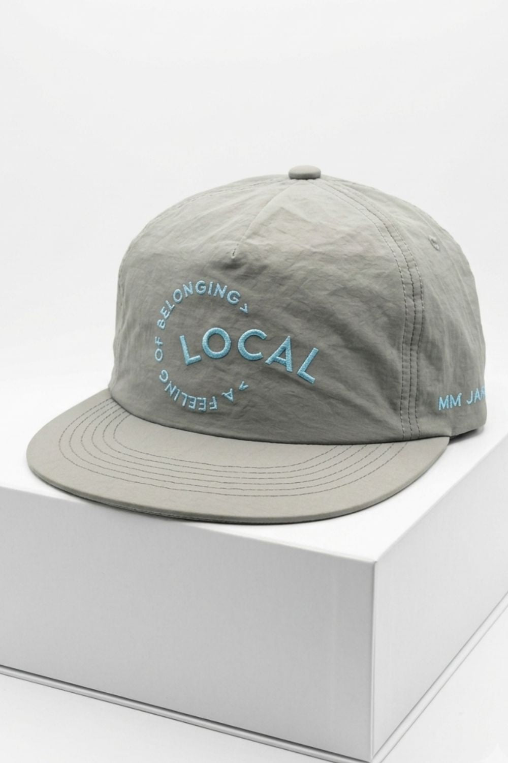 Local "NMJC" Nylon Flat Brim - Gray
