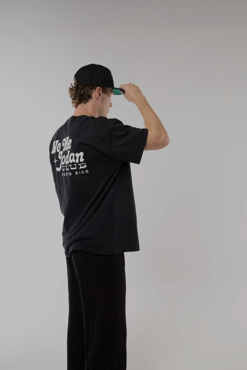 NMJC Structured Snapback - Black with PR Flag