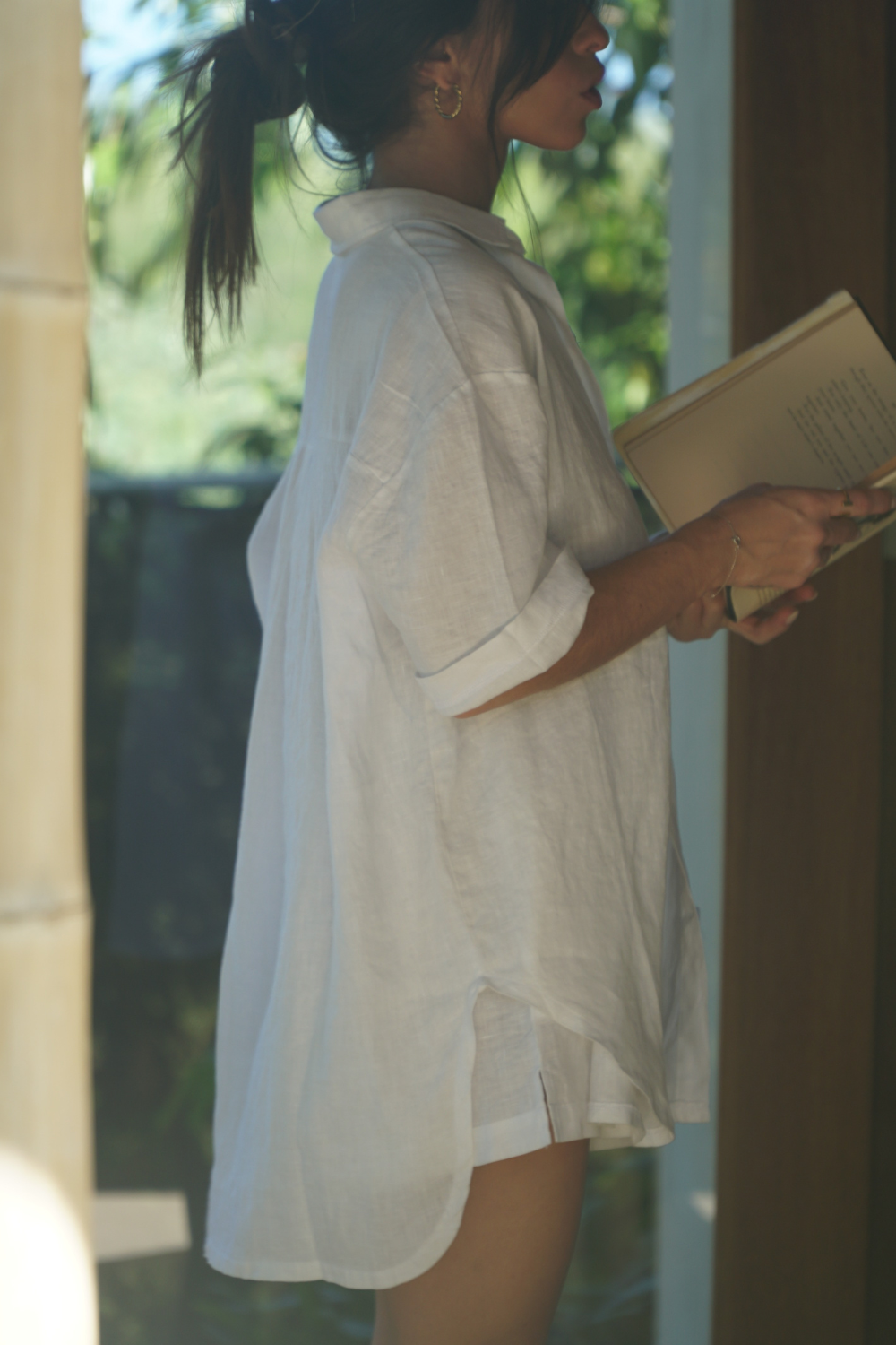 Aire - Linen Short Sleeve Blouse