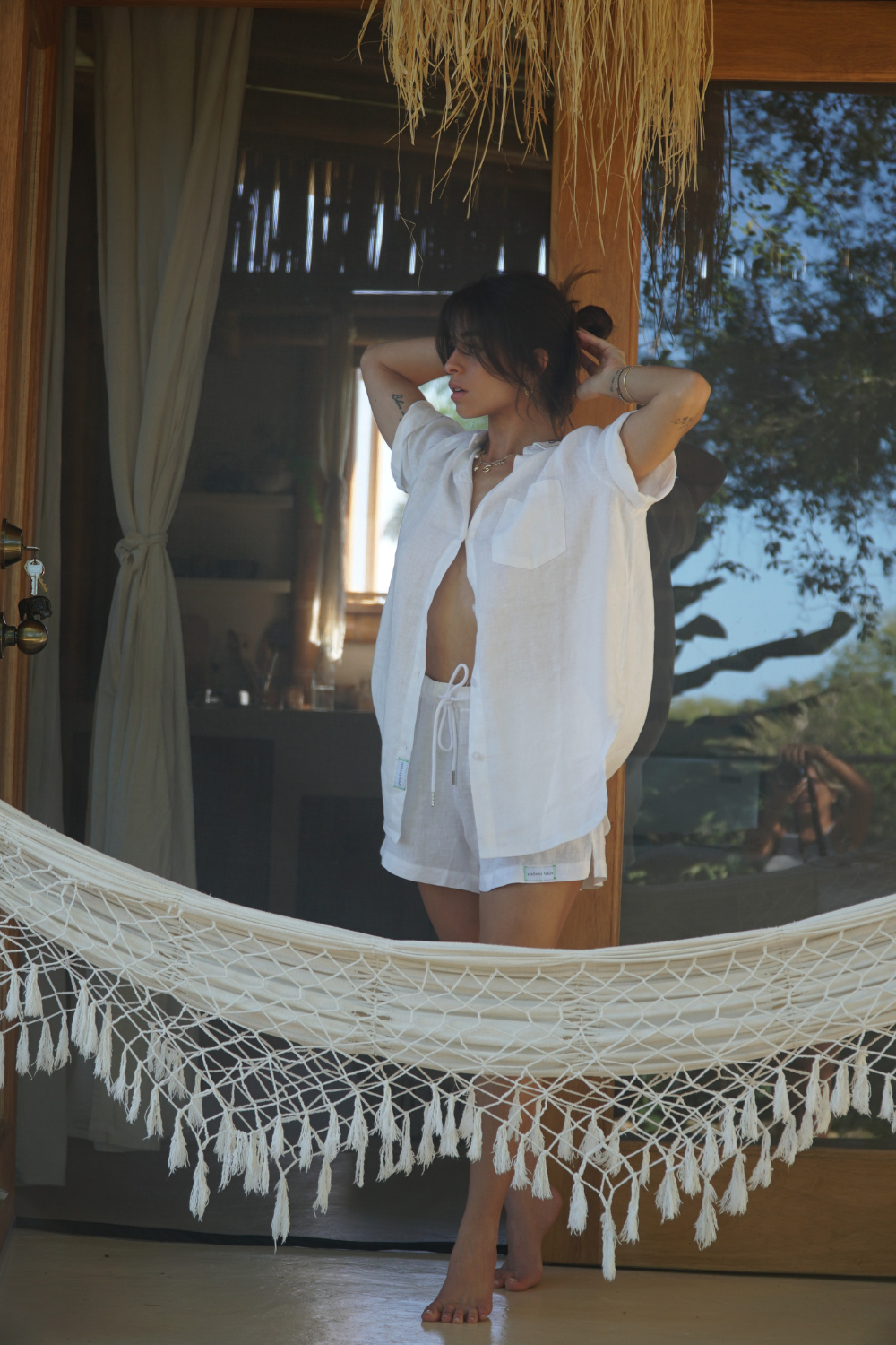 Aire - Linen Short Sleeve Blouse