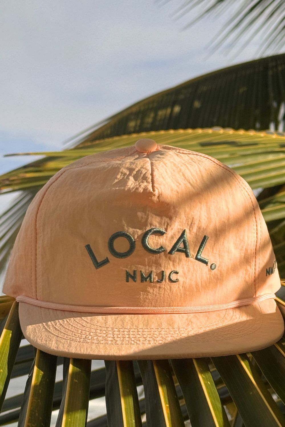 Nylon Technical Flat Brim Hat Local Peach Beach vibes