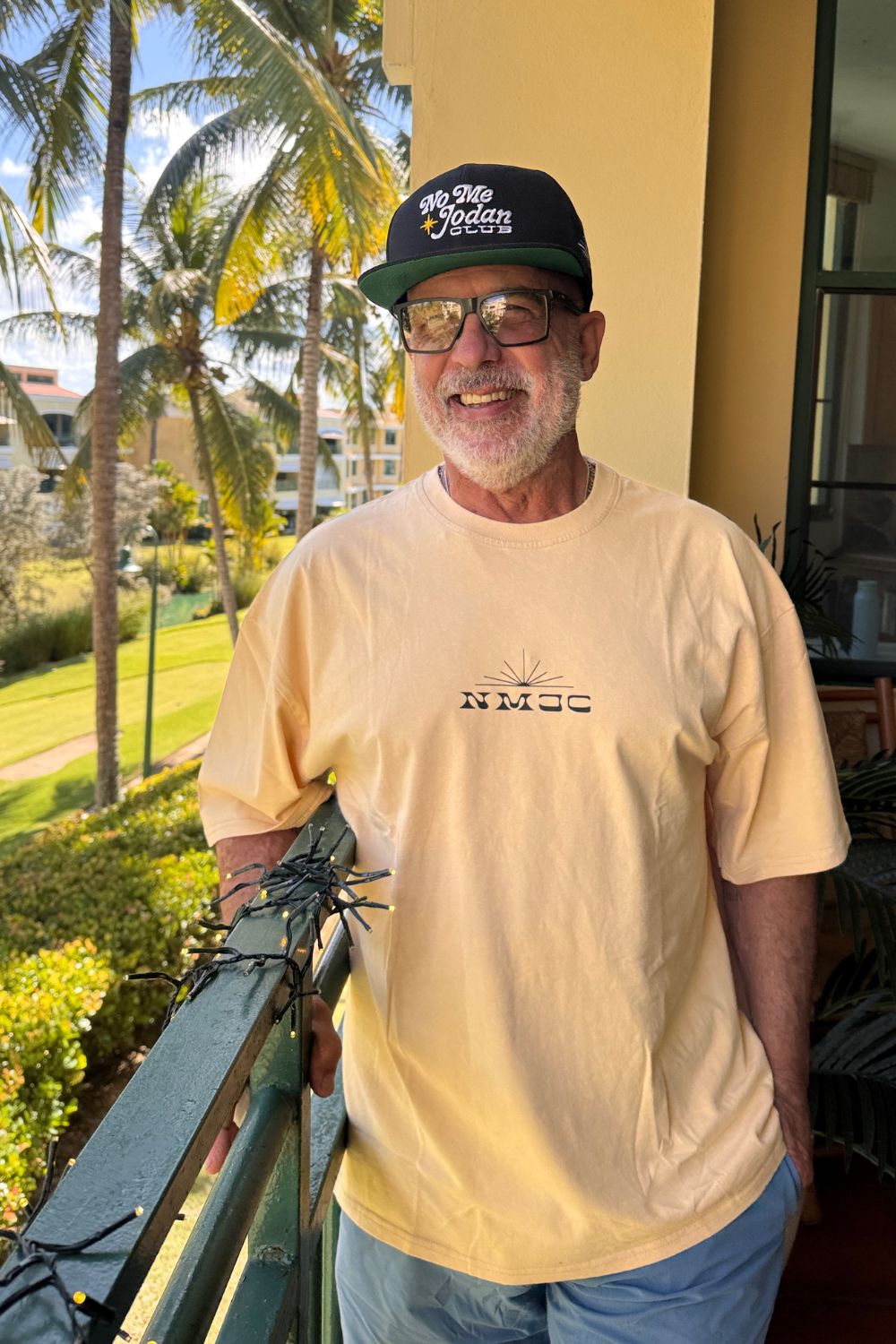 NMJC Structured Snapback - Black with PR Flag