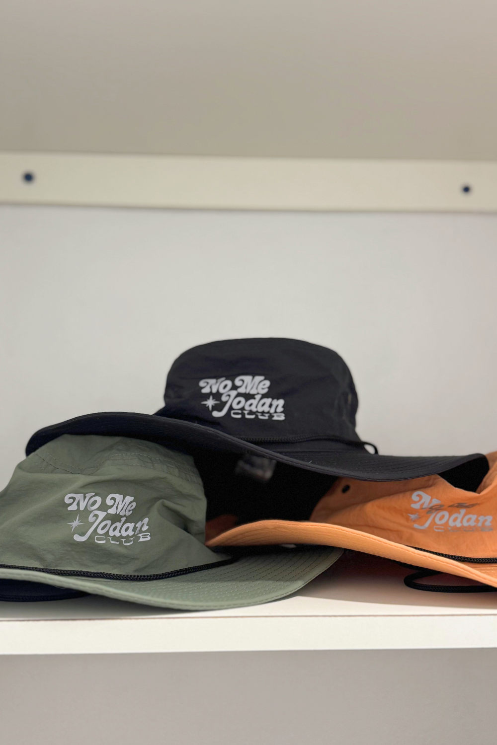 NMJC Large Brim Waterproof Bucket Hat with Reflective Logo