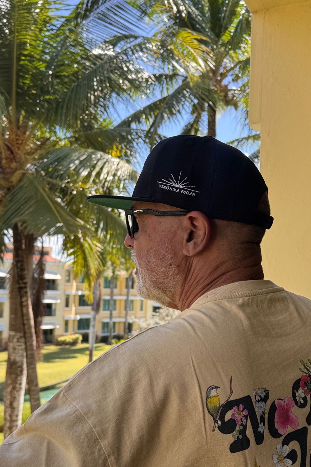 NMJC Structured Snapback - Black with PR Flag