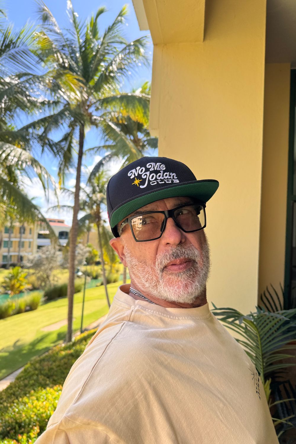 NMJC Structured Snapback - Black with PR Flag