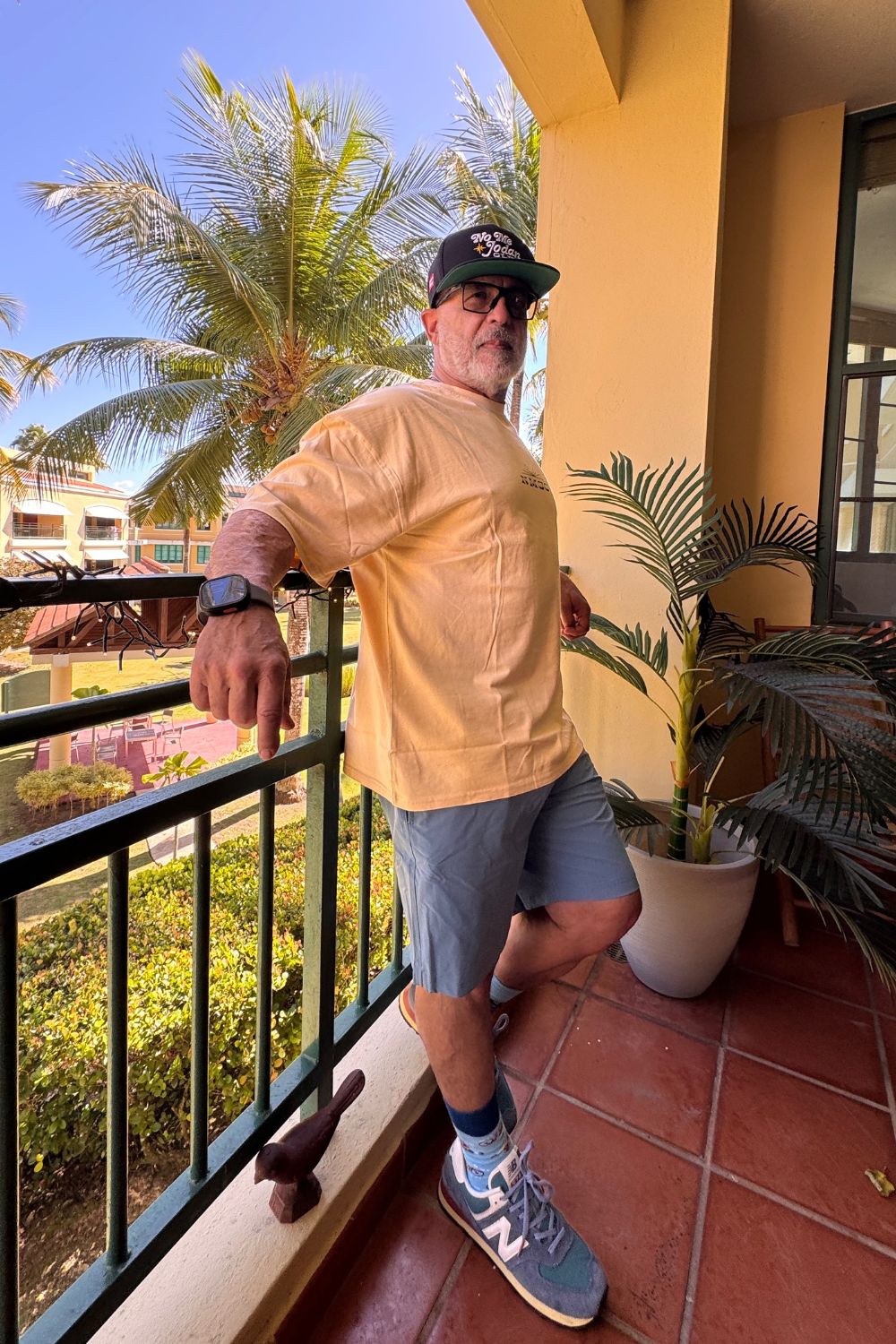 NMJC Structured Snapback - Black with PR Flag