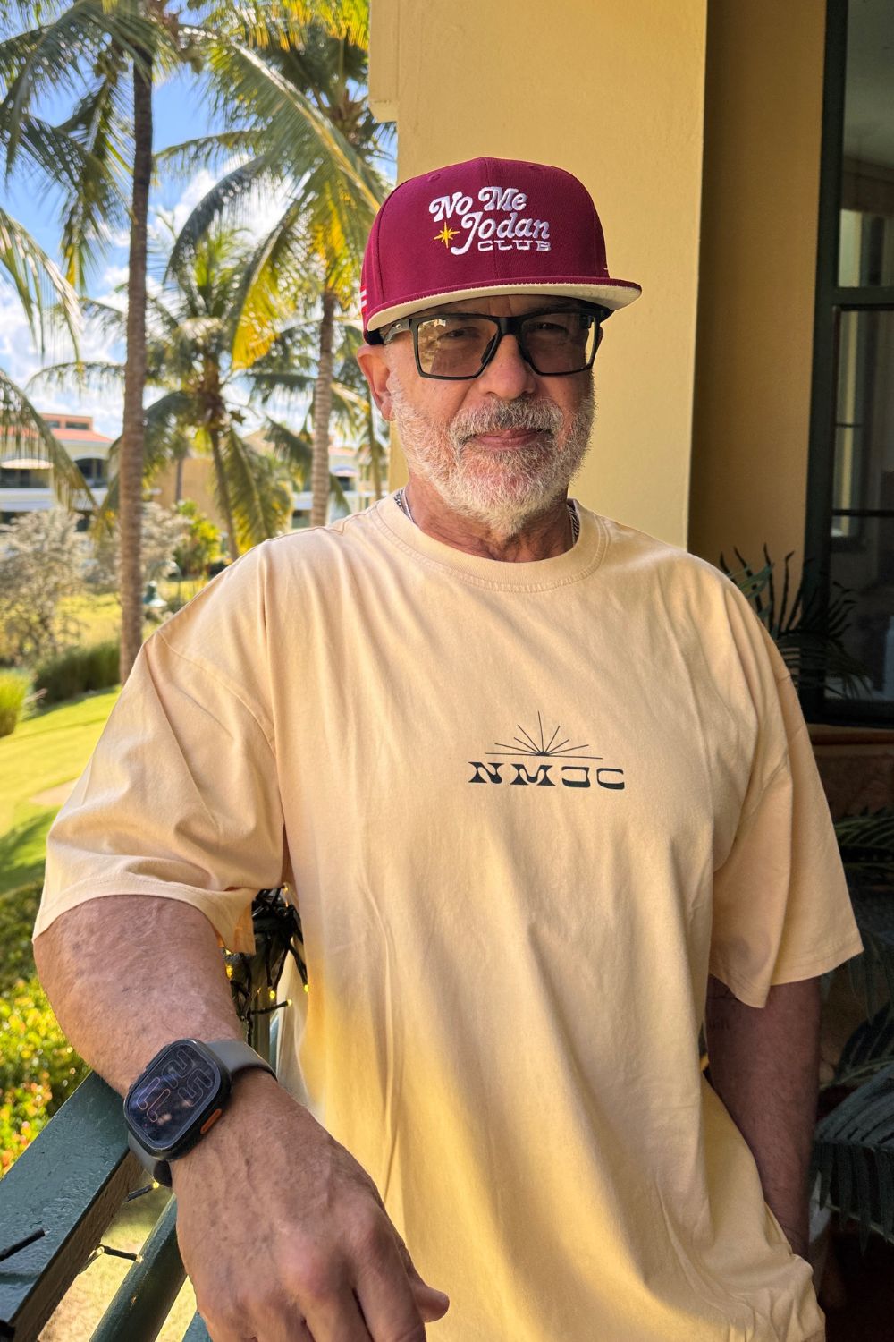 NMJC Structured Snapback - Black with PR Flag