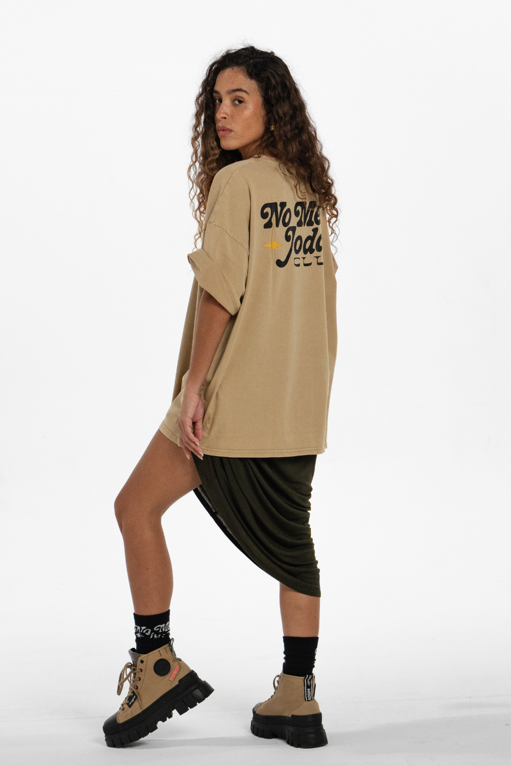 Evolving & Loving Washed Sand T-shirt