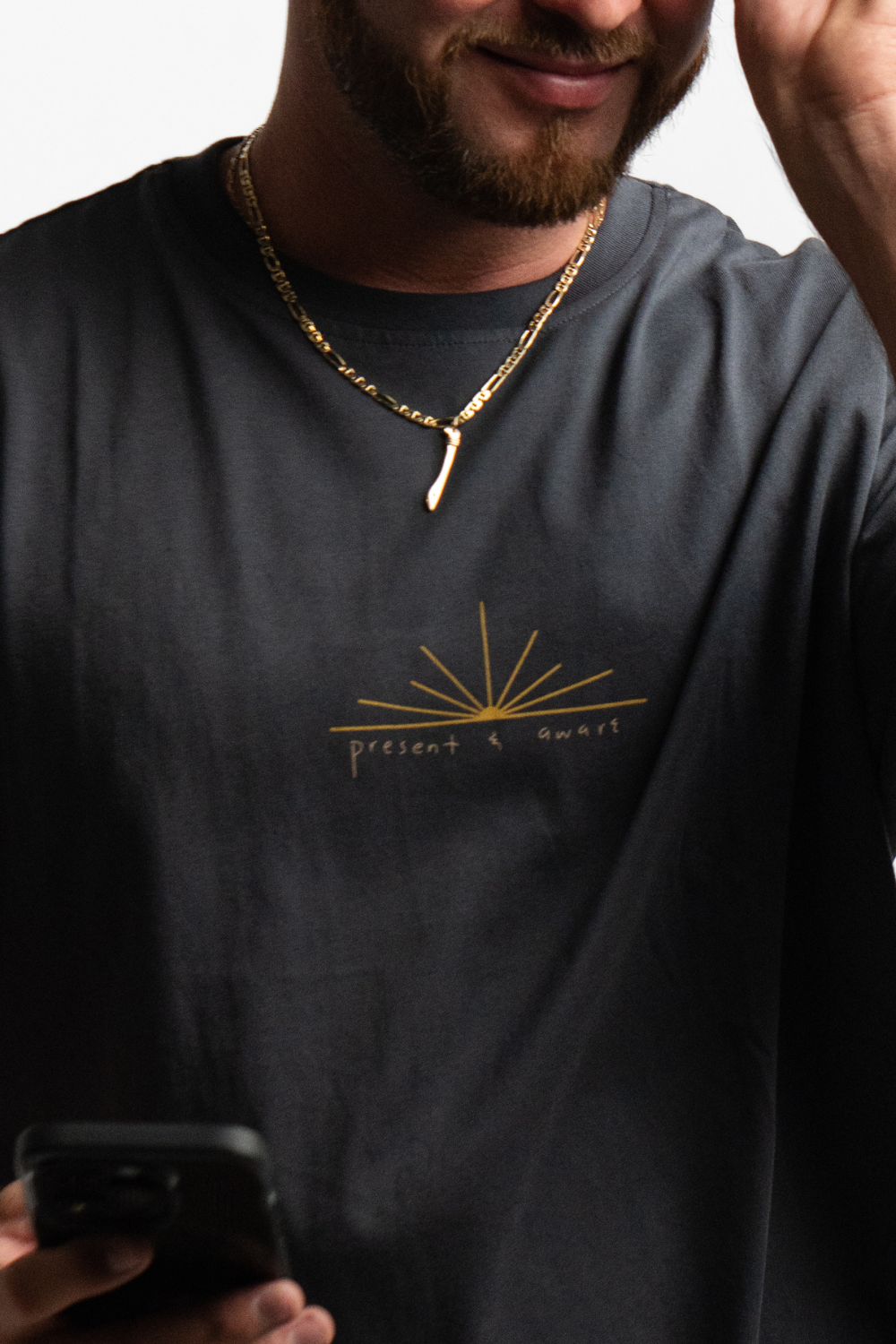 Present & Aware Charcoal T-shirt