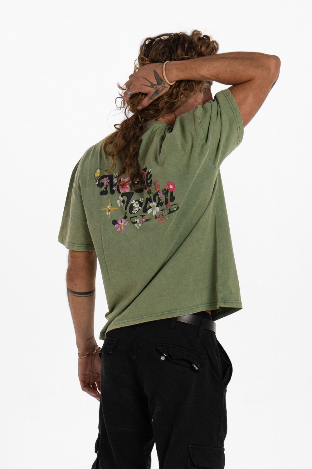 Blooming! Washed Green T-Shirt