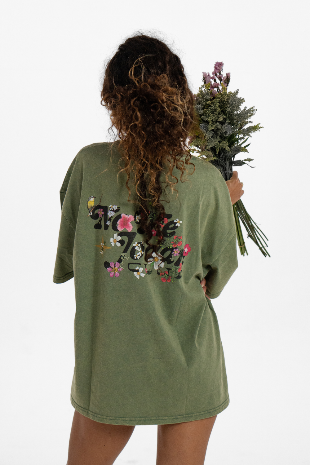 Blooming! Washed Green T-Shirt