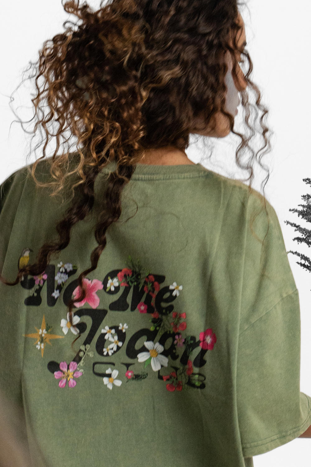 Blooming! Washed Green T-Shirt