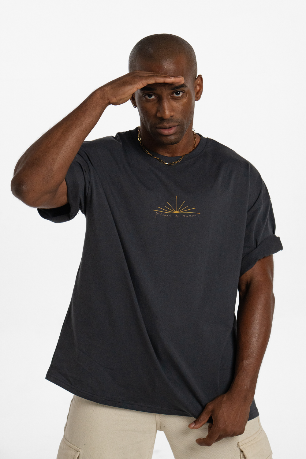 Present & Aware Charcoal T-shirt