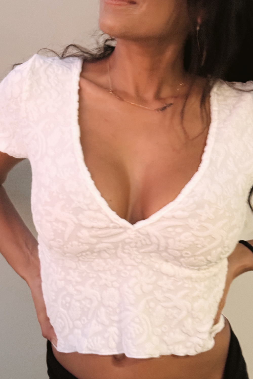 Fringe Set - Deep V Baby T & Sarong