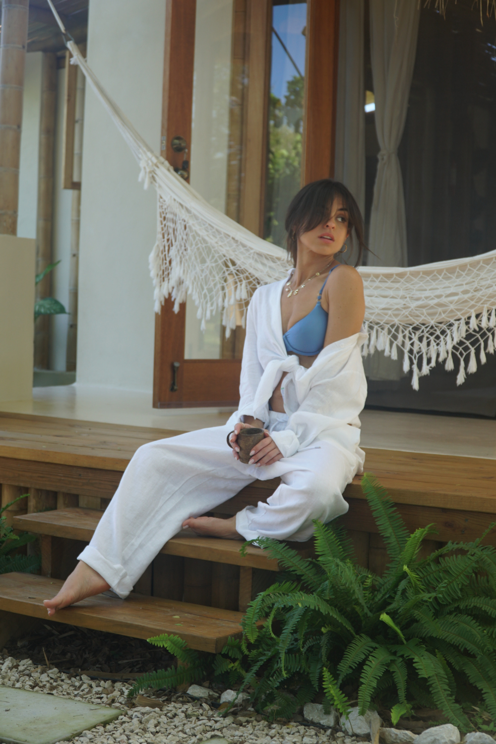 Duna - Linen Long Sleeve Blouse