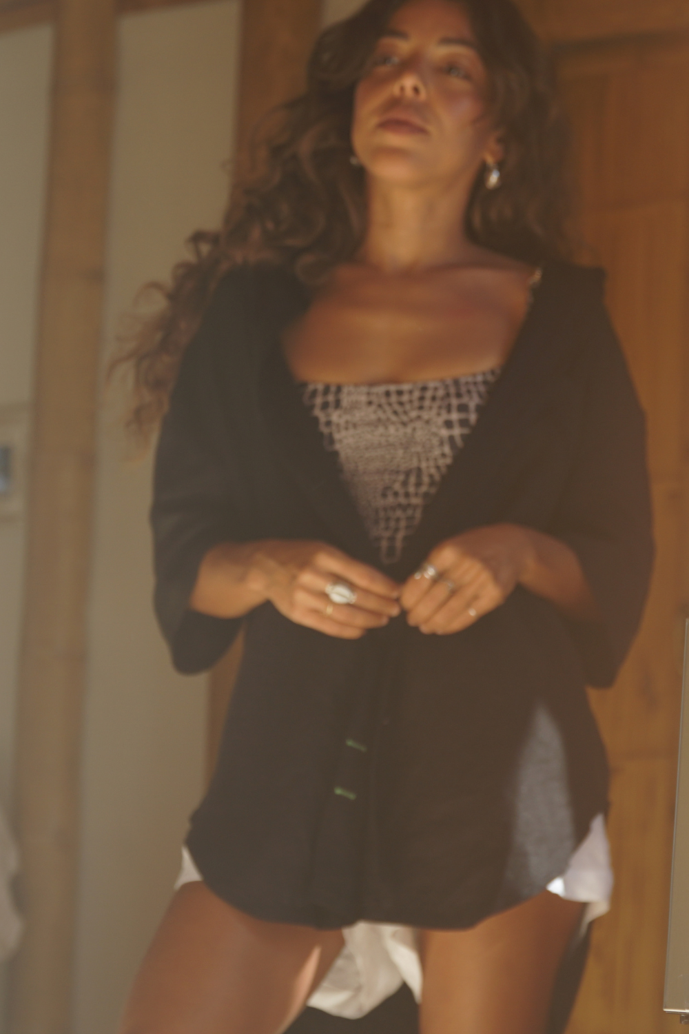 Aire - Linen Short Sleeve Blouse