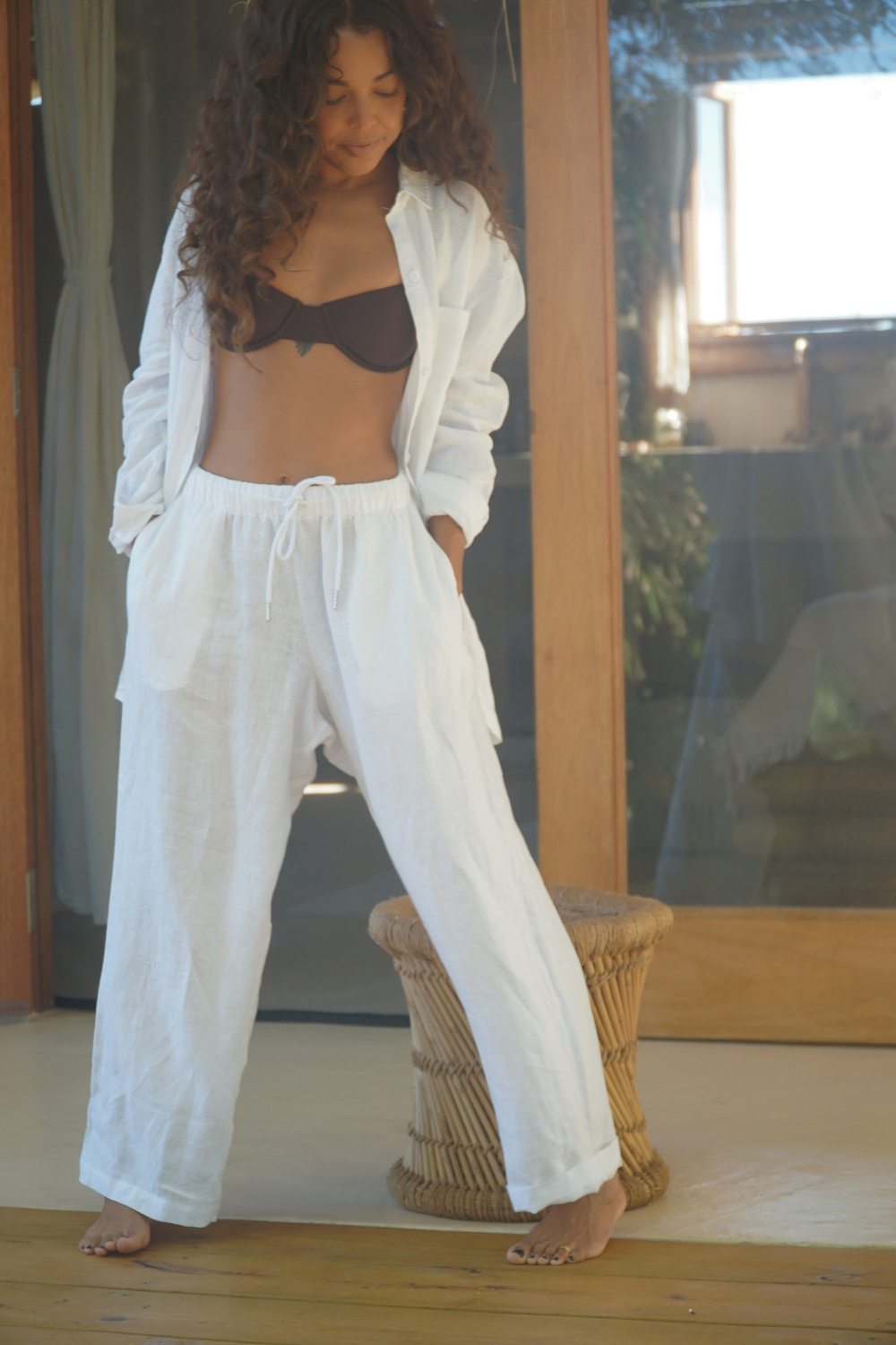 Duna - Linen Long Sleeve Blouse