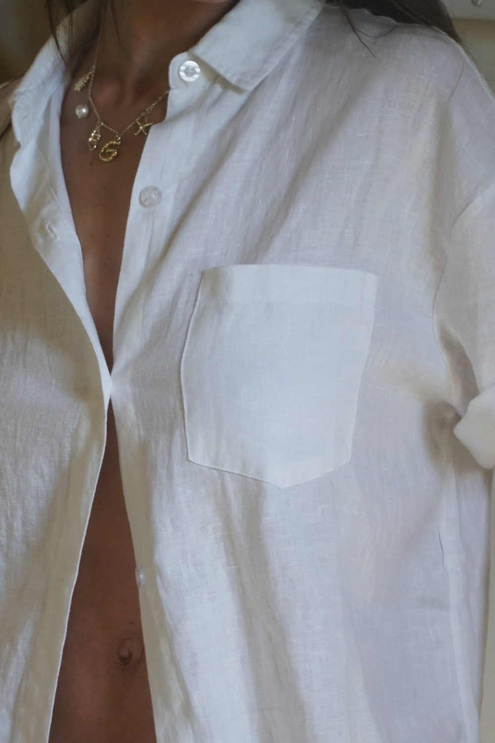 Aire - Linen Short Sleeve Blouse