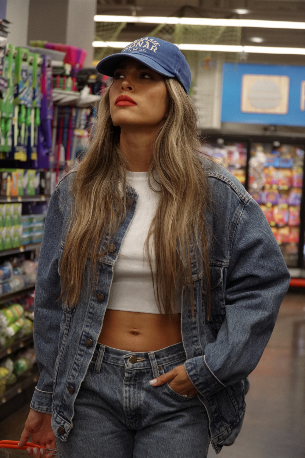 Washed Blue with PR Flag