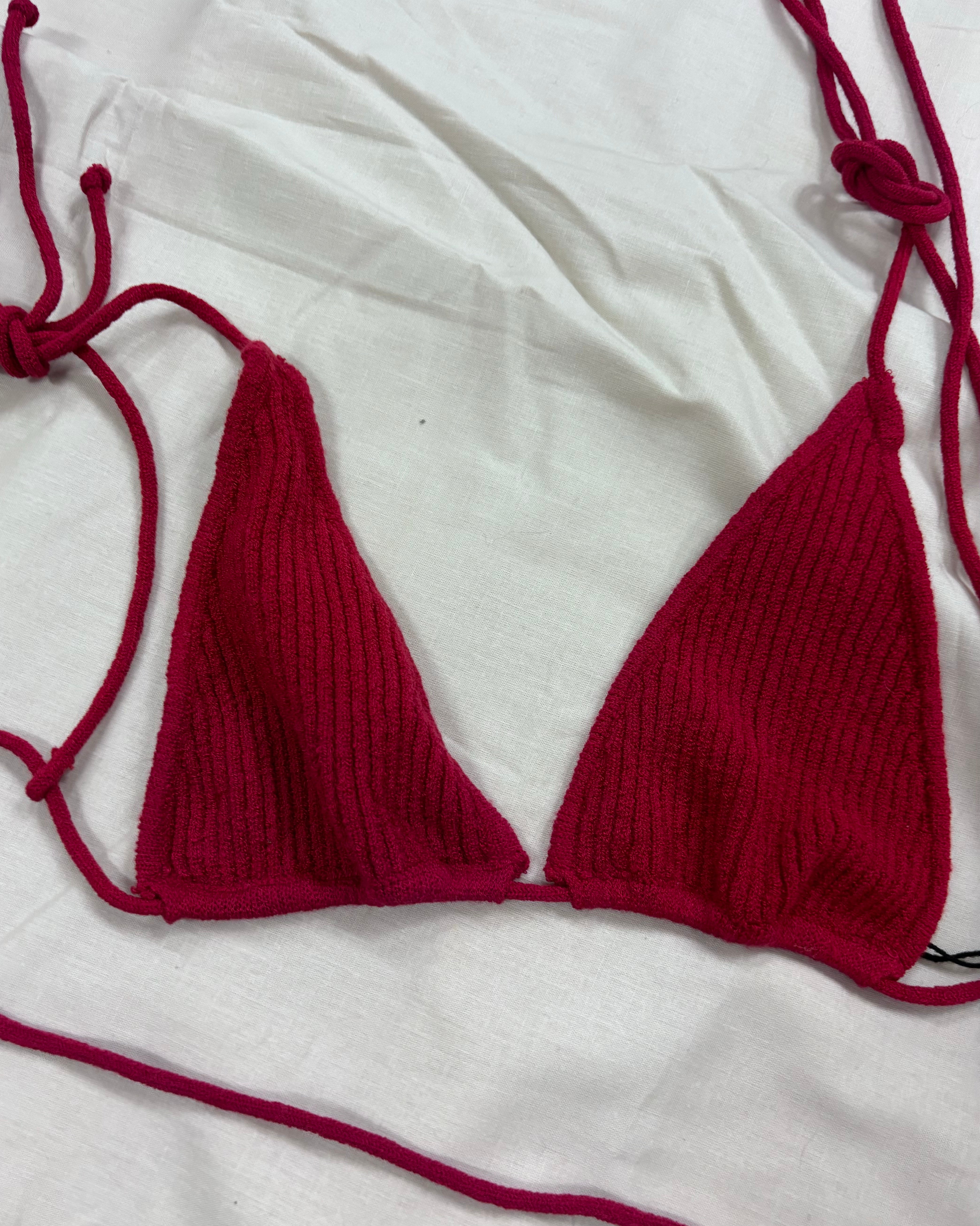 RED VP KNIT BIKINI