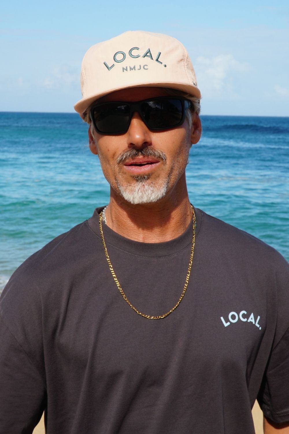 Local "NMJC" Nylon Flat Brim - Peach