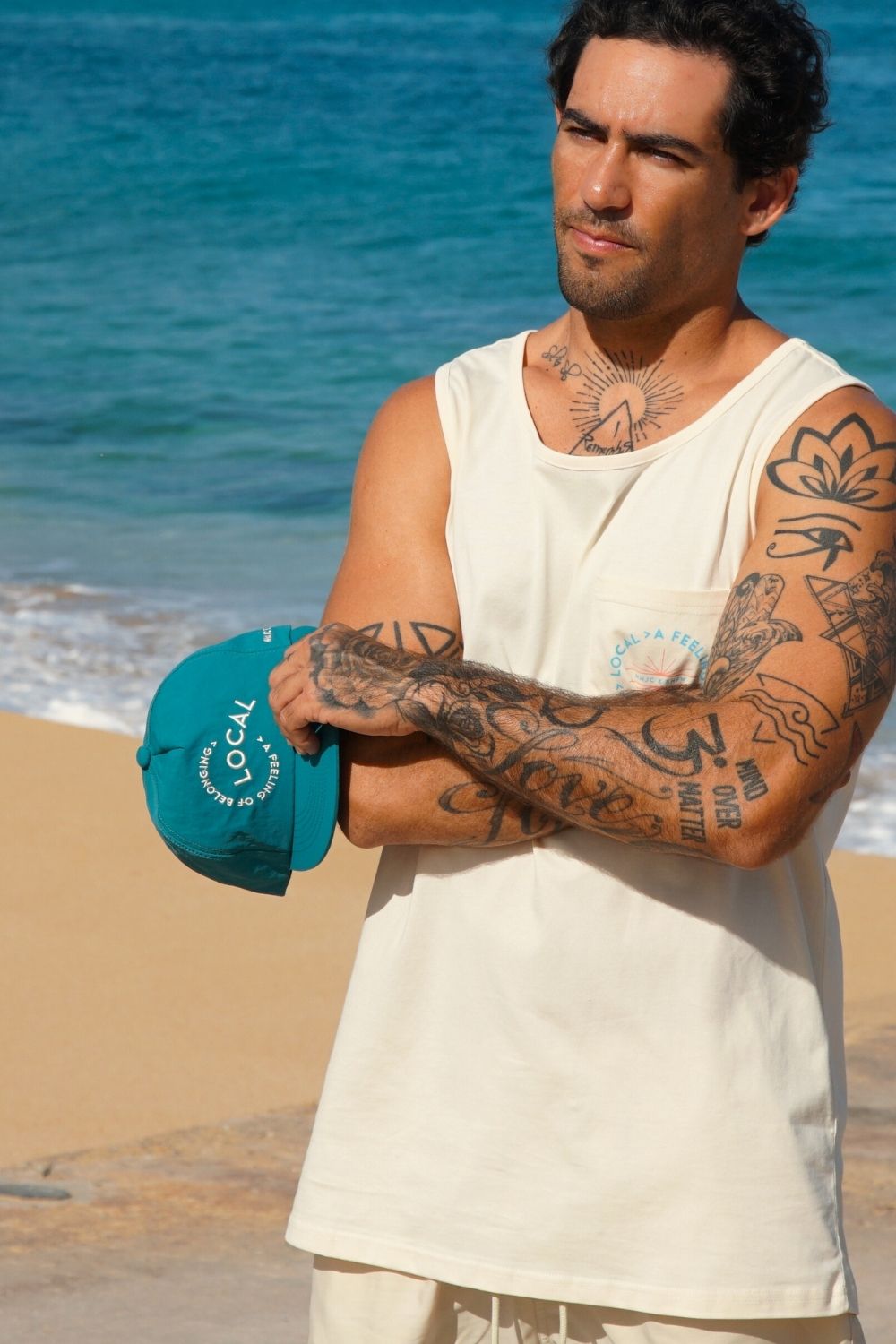 Local "Coast" Nylon Flat Brim - Teal