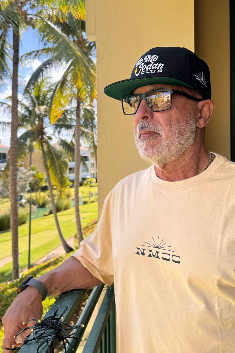 NMJC Structured Snapback - Black with PR Flag