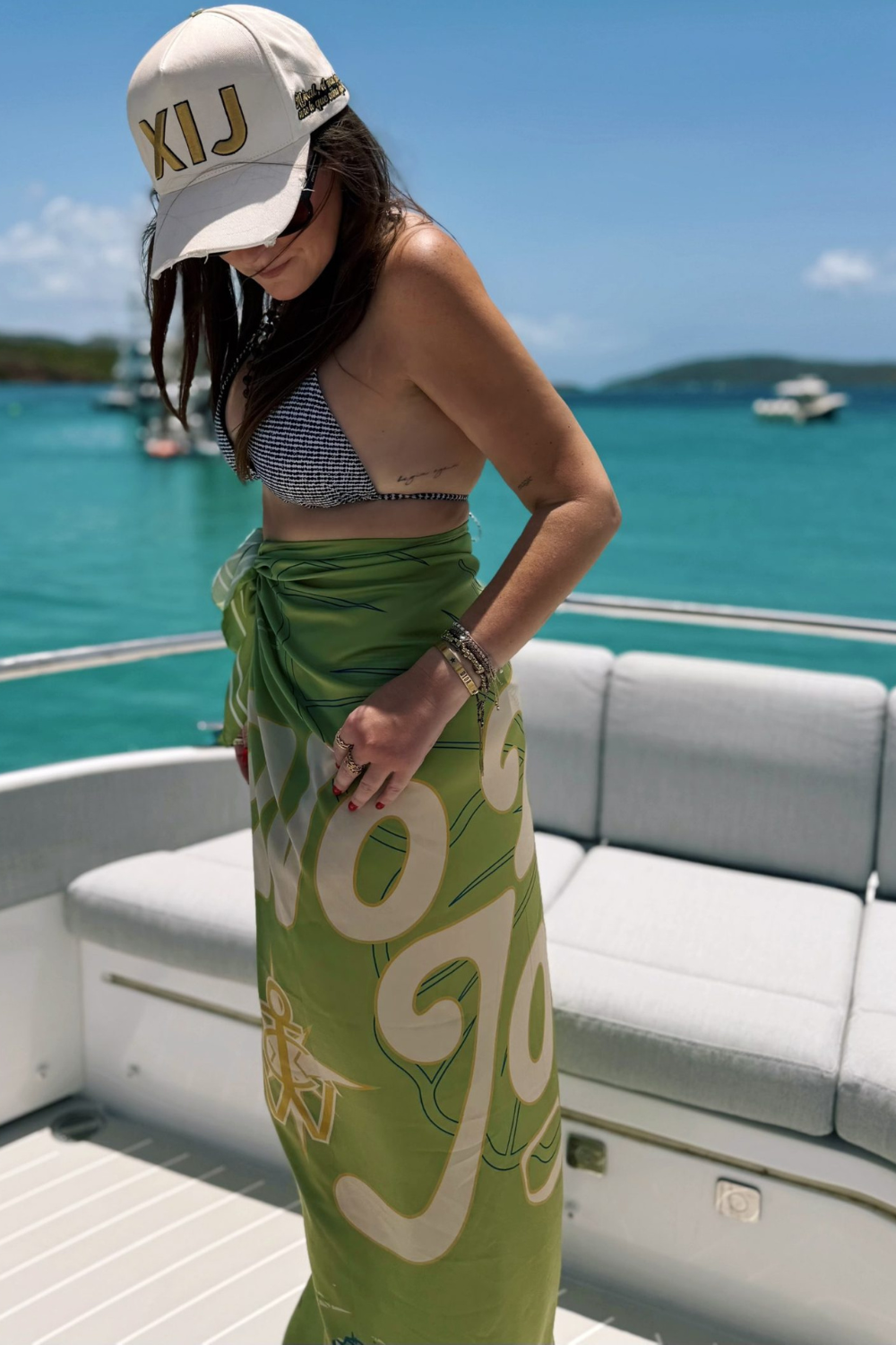 XIJ x NMJC Square Sarong – Olive