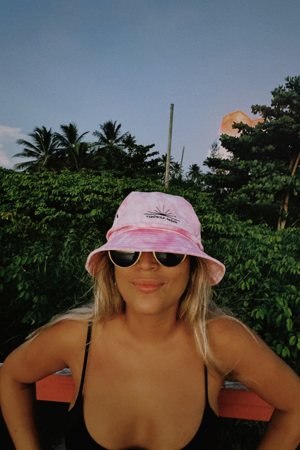 Patch Bucket Hat - Pink Tie Dye