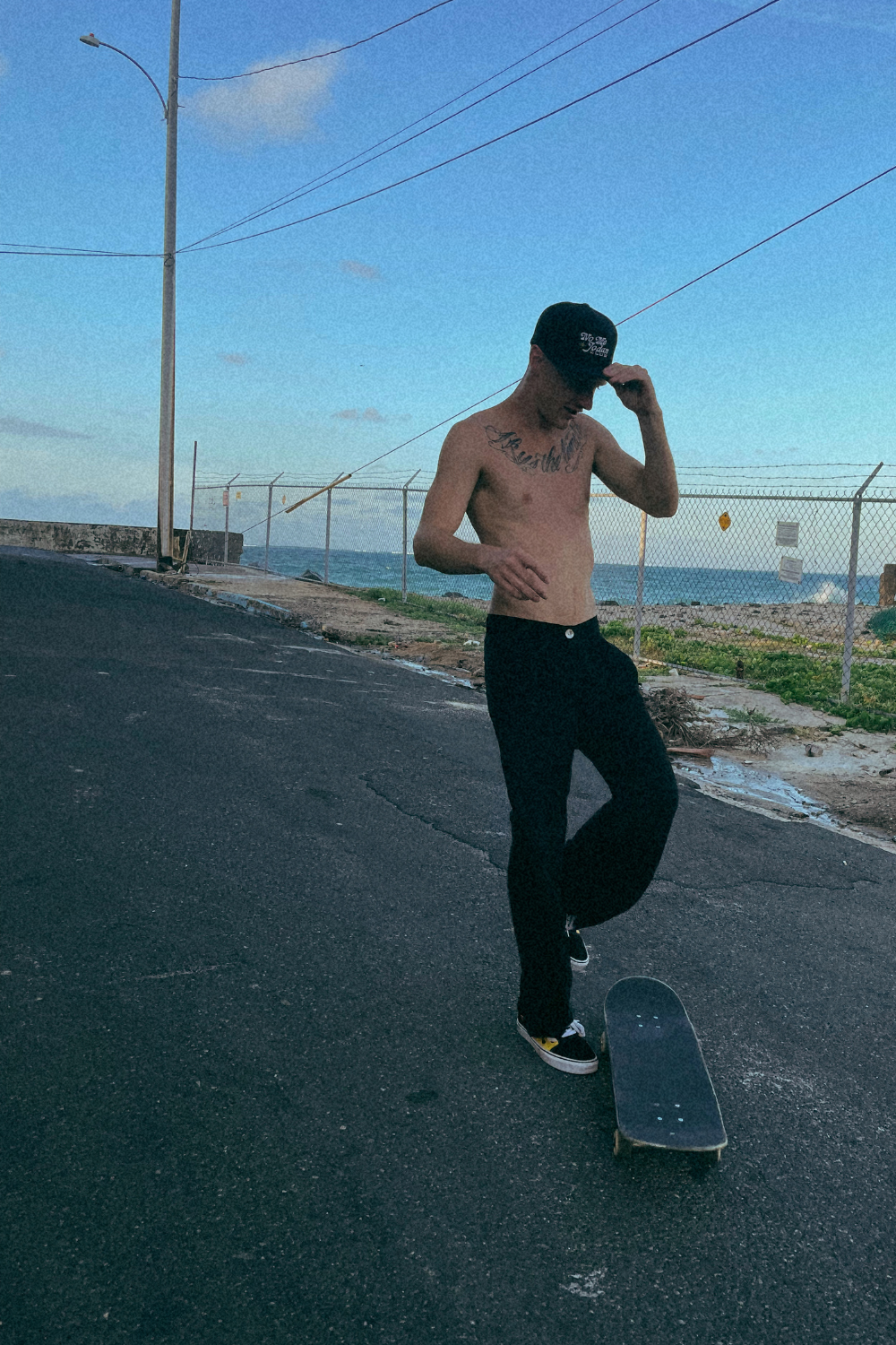 Black Snapback with PR Flag